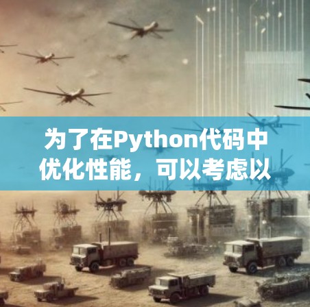 为了在Python代码中优化性能,可以考虑以下步骤