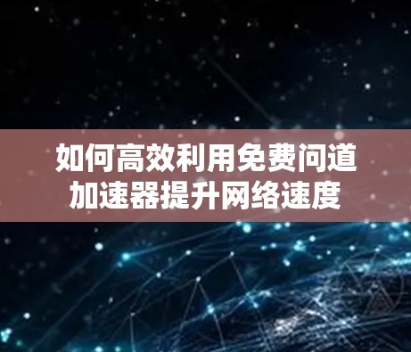 如何高效利用免费问道加速器提升网络速度
