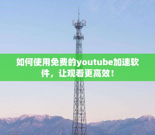 如何使用免费的youtube加速软件,让观看更高效!