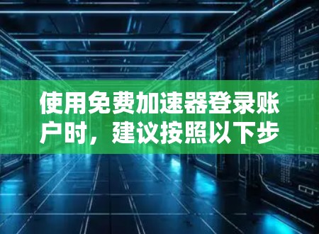 使用免费加速器登录账户时，建议按照以下步骤进行