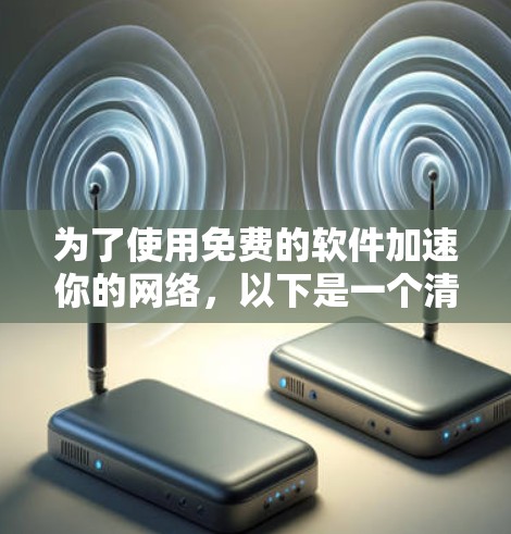 为了使用免费的软件加速你的网络,以下是一个清晰的指南 为了使用免费的软件加速你的网络,以下是一个清晰的指南