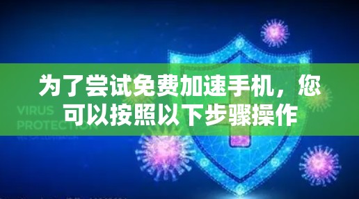 为了尝试免费加速手机，您可以按照以下步骤操作