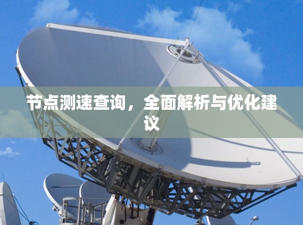 节点测速查询，全面解析与优化建议
