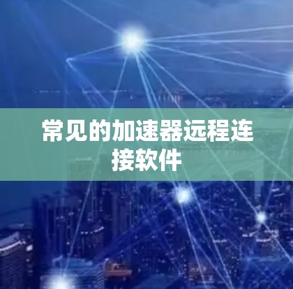 常见的加速器远程连接软件