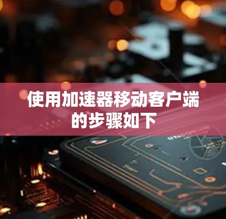 使用加速器移动客户端的步骤如下