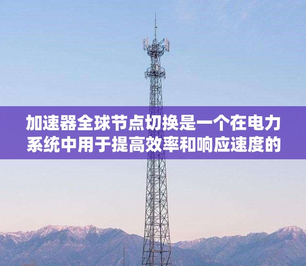加速器全球节点切换是一个在电力系统中用于提高效率和响应速度的技术。以下是详细的步骤和解释
