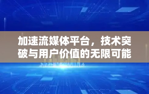 加速流媒体平台，技术突破与用户价值的无限可能