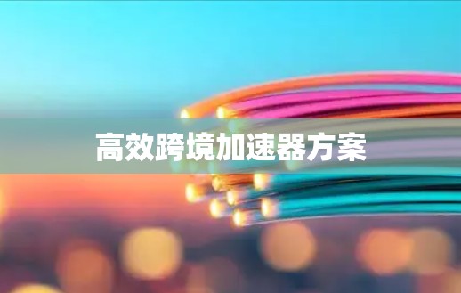 高效跨境加速器方案