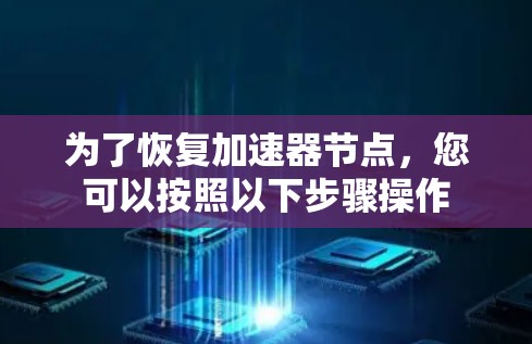 为了恢复加速器节点,您可以按照以下步骤操作