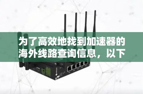为了高效地找到加速器的海外线路查询信息，以下是一些步骤和方法