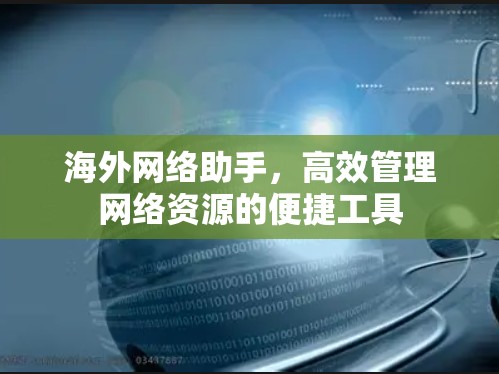 海外网络助手,高效管理网络资源的便捷工具 海外网络助手,高效管理网络资源的便捷工具