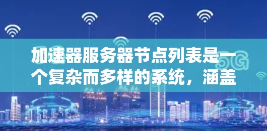 加速器服务器节点列表是一个复杂而多样的系统，涵盖了多个节点类型，每个节点都有其特定的功能和配置参数。以下是一个结构化的总结，帮助您更好地理解和应用加速器节点