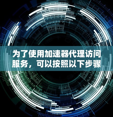 为了使用加速器代理访问服务,可以按照以下步骤进行