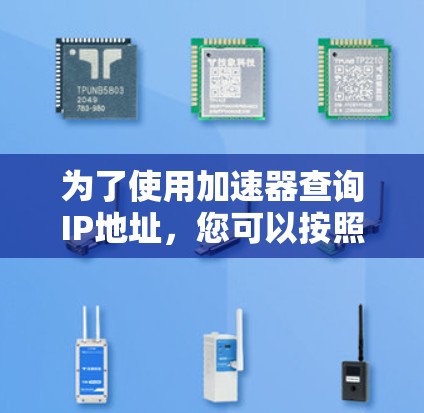 为了使用加速器查询IP地址，您可以按照以下步骤进行操作