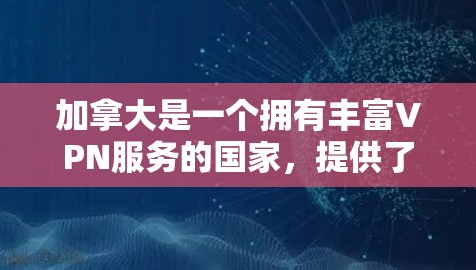 加拿大是一个拥有丰富VPN服务的国家,提供了多种VPN品牌和服务。以下是加拿大主要的VPN连接工具及其特点